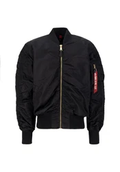Alpha Industries Bomberjacke MA-1 OS Puckered Schwarz/Dunkelblau/Blau