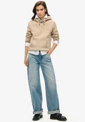 Superdry Hoodie SU-ESSENTIAL LOGO HOODIE Khaki/Beige/Braun