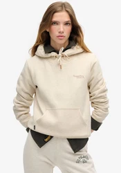 Superdry Hoodie SU-ESSENTIAL LOGO HOODIE Khaki/Beige