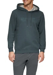 s.Oliver Kapuzensweatshirt mit Front-Print Türkis/Grün/Blau/Dunkelgrün/Grau