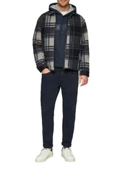 s.Oliver Kapuzensweatshirt mit Front-Print Dunkelblau/Blau