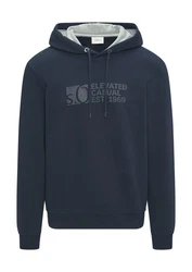 s.Oliver Kapuzensweatshirt mit Front-Print Dunkelblau/Blau