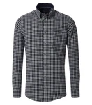 CASAMODA Langarmhemd Casual Fit Dunkelgrün/Dunkelblau/Grau/Dunkelgrau