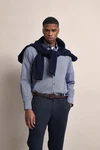 bugatti Langarmhemd mit moderner Passform Dunkelblau/Hellblau/Blau/Lila/Grau/Fliederfarben