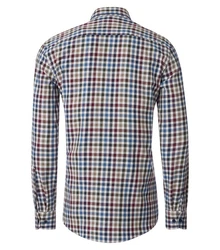 CASAMODA Flanellhemd B.D. Casual Fit Rot/Hellblau/Dunkelblau