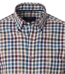 CASAMODA Flanellhemd B.D. Casual Fit Rot/Hellblau/Dunkelblau