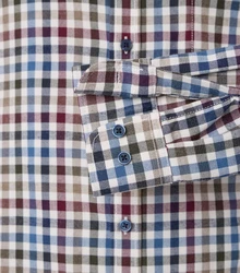 CASAMODA Flanellhemd B.D. Casual Fit Rot/Hellblau/Dunkelblau