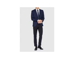 Jack & Jones Jackett regular fit (1-tlg) Dunkelblau/Hellblau
