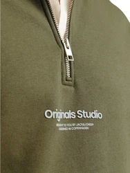 Jack & Jones JORVesterbro Pullover und Sweatshirt (1-tlg) Khaki/Dunkelgrün/Grün