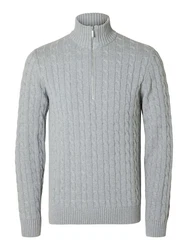 SELECTED HOMME Pullover SLHRYAN STRUCTURE HALF ZIP 