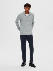 SELECTED HOMME Pullover SLHRYAN STRUCTURE HALF ZIP 