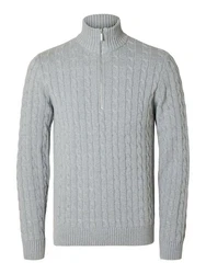 SELECTED HOMME Pullover SLHRYAN STRUCTURE HALF ZIP 