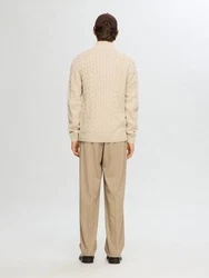 SELECTED HOMME Pullover SLHRYAN STRUCTURE HALF ZIP 