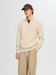 SELECTED HOMME Pullover SLHRYAN STRUCTURE HALF ZIP 
