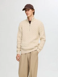 Troyer - Pullover - Strickpullover - SLHRYAN STRUCTURE HALF ZIP