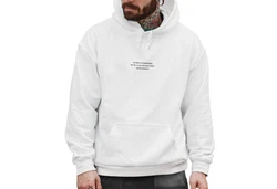 Neverless Hoodie Backprint Herren Michelangelo Hände Line-Art-Print Weiß/Creme