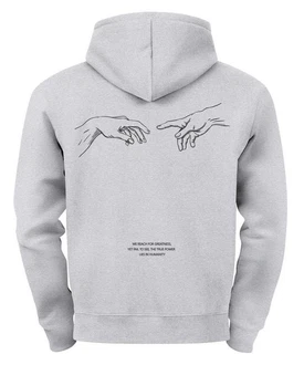 Neverless Hoodie Backprint Herren Michelangelo Hände Line-Art-Print Neverless Hoodie Backprint Herren Michelangelo Hände Line-Art-Print
