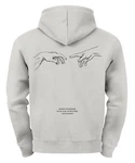 Neverless Hoodie Backprint Herren Michelangelo Hände Line-Art-Print 