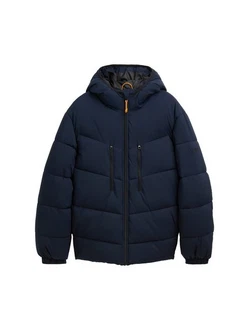 TOM TAILOR Denim Anorak Pufferjacke mit Kapuze
