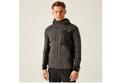 Regatta Strickfleecejacke Alven mit Kapuze Dunkelgrau/Grün/Grau/Rot/Hellgrau/Schwarz