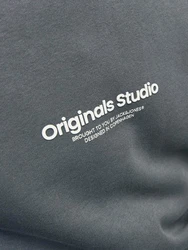 JACK & JONES Sweatshirt 'JORVesterbro' dunkelgrau/weiß