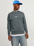 JACK & JONES Sweatshirt 'JORVesterbro' dunkelgrau/weiß