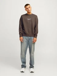 JACK & JONES Sweatshirt 'JORVesterbro' oliv/wei