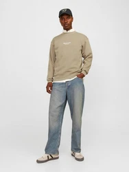 JACK & JONES Sweatshirt 'JORVesterbro' beige/offwhite