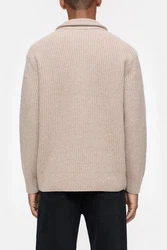 CLOSED Strickpullover Zip Pullover Regular Fit Braun/Lila/Beige