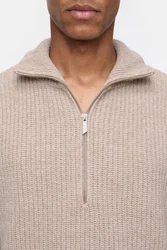 CLOSED Strickpullover Zip Pullover Regular Fit Braun/Lila/Beige
