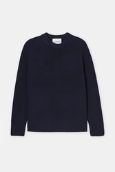 CLOSED Strickpullover Regular Fit Pullover Dunkelblau/Blau