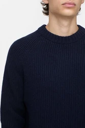 CLOSED Strickpullover Regular Fit Pullover Dunkelblau/Blau
