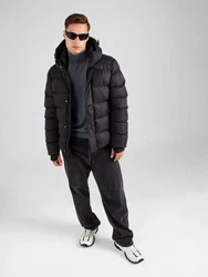 Superdry Steppjacke HOODED MICROFIBRE SPORT PUFFER schwarz