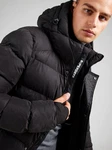 Superdry Steppjacke HOODED MICROFIBRE SPORT PUFFER schwarz