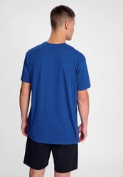 hummel T-Shirt Rundhalsausschnitt gesticktes Logo Regular fit (7924) Blau (7924)