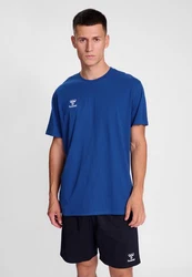 hummel T-Shirt Rundhalsausschnitt gesticktes Logo Regular fit (7924) Blau (7924)