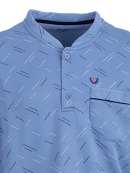 Henry Terre Thermo Nachthemd Hellblau/Blau/Dunkelblau/Lila