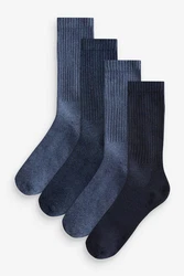 Next Schwere Socken 4er-Pack Dunkelblau/Blau