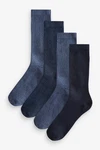 Next Schwere Socken 4er-Pack Dunkelblau/Blau