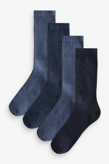 Next Schwere Socken 4er-Pack Dunkelblau/Blau Next Schwere Socken 4er-Pack Dunkelblau/Blau