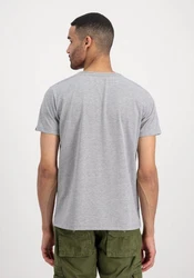 Alpha Industries T-Shirt Basic V-Neck Small Logo Grau/Hellgrau
