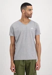 Alpha Industries T-Shirt Basic V-Neck Small Logo Grau/Hellgrau
