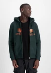 ALPHA INDUSTRIES Sweatjacke Dunkelgrün/Grün/Braun