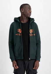ALPHA INDUSTRIES Sweatjacke Dunkelgrün/Grün/Braun