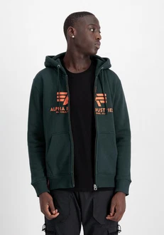 ALPHA INDUSTRIES Sweatjacke Dunkelgrün/Grün/Braun ALPHA INDUSTRIES Sweatjacke Dunkelgrün/Grün/Braun