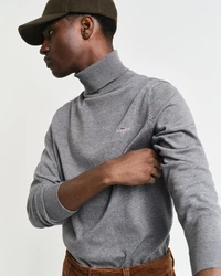 GANT Pullover Classic Cotton Rollkragenpullover CLASSIC ROLLERNECK Grau/Grün/Hellgrau/Dunkelgrau