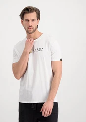 Alpha Industries T-Shirt Alpha Label T Weiß/Creme/Grün/Hellblau/Braun