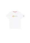 Alpha Industries T-Shirt Alpha Label T Weiß/Creme/Grün/Hellblau/Braun