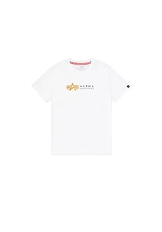 Alpha Industries T-Shirt Alpha Label T Weiß/Creme/Grün/Hellblau/Braun