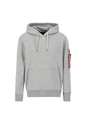 Alpha Industries R Print Hoodie Hellgrau/Grau